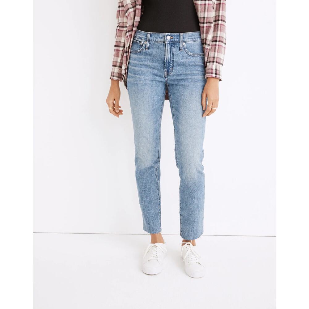 Madewell The Mid-Rise Perfect Vintage Jean Women’s Size 26 Raw Hem Edition